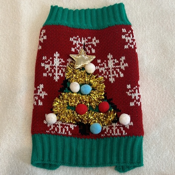 Dog/Puppy — Christmas Sweater with Sherpa inside - Picture 1 of 10